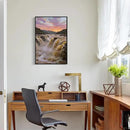 The surging waterfall scenery in the canyon is suitable for posting in the living room bedroom and office landscape posters by CozyNest Decor