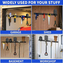 Garage Organization Tool Organizer Wall Mount, 48inch Heavy Duty Garden Tool organizer Storage System, Easy Install With 7 Adjustable Hooks, For Garage, Basement, Shed, Workshop(Black) by GreenHaven Gardens