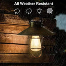 pearlstar Solar Lantern Outdoor Hanging Light Metal Farmhouse Solar Lamp with Warm White Edison Bulb Design for Garden Yard Patio Porch Decor (Brushed Copper) by GreenHaven Gardens