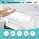 Baby Bed Rail Guard for Toddlers -59" Toddler Bed Rails for Twin, Full, Queen, King Bunk Size Bed Swing Down Bedrail Extral Tall Child Safety Side Railing Guards for Kids White by TinyTreasures Baby Boutique