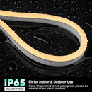 GZBtech Flexible LED Neon Rope Lights 16.4FT,AC 110-120V Waterproof Strip Light, 120LEDs/M Cuttable Connectable Neon Lighting for Indoor Outdoor Home Decor/Commercial Building Use-Warm White 5M by CozyNest Decor