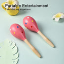 Maracas for Adults Kids Babies, Wooden Maracas Shaker Musical Instrument, Pink by TinyTreasures Baby Boutique