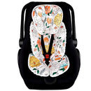 Pea Pod Baby Car Seat Head Support for Newborn, 2 in 1 Infant Car Seat Head Body Support for Girls Extra Soft Breathable Baby Car Seat Cushion Insert for Strollers, Swings, Bouncers, (Retro Floral) by TinyTreasures Baby Boutique