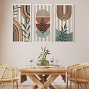 IARTTOP Large Abstract Geometric Wood Boho Wall Art Boho Wall Decor Set Mid Century Modern Wooden Wall Decor Bohemian Wall Art For Bedroom Living Room Office 16"x32" by CozyNest Decor