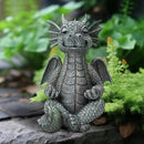 Garden Dragon Statue Decor - Meditation Dragon Sculpture Figurine Outdoor Decoration, Zen Yoga Garden Art Sculpture for Patio Lawn Yard Balcony Indoor Decor(Hands Flat) by CozyNest Decor