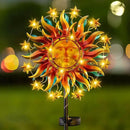 Solar Wind Spinners for Yard and Garden - 60.3 Inch 360° Metal Sun Wind Sculptures Outdoor Clearance Kinetic Windmills with Vine String Shining LED Lights for Patio, Lawn Xmas Garden Decoration by CozyNest Decor