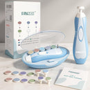Fansidi Baby Nail Trimmer Electric – Limited Dreamy Sky Blue, Gentle Baby Nail File Electric| 10 Grinding Heads + 8 Replacement Pads| Quiet LED |Baby Nail Clippers for Newborn Infant Toddler by TinyTreasures Baby Boutique