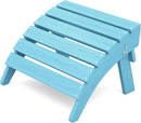 KINGYES Folding Adirondack Ottoman for Adirondack Chair, Light Blue by CozyNest Decor