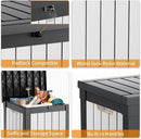 40 Gallon Resin Deck Box, Lockable Patio Outdoor Storage Box for Furniture, Garden Tools and Tools Storage, Waterproof Outside Storage Boxes - Black&White by CozyNest Decor