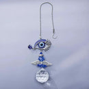 YU FENG Hanging Crystal Angel Suncatcher Blue Evil Eye Protection and Good Luck Charm Chandelier Lamps Pendant(12.5in) by GreenHaven Gardens