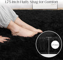 Black Rug, 6x9 Area Rugs for Living Room, Soft Plush Area Rugs for Bedroom, Non-Slip Indoor Carpet for Nursery, Study Room, Kids Room, Room Decor by TinyTreasures Baby Boutique