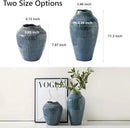 Blue Ceramic Vase for Home Decor,7.8 Inch Flower Vases，Decorative Vase for Pampas Grass，Modern Art Texture Vases for Home Entryway Living Room Dining Table Farmhouse Office Decor- Blue by GreenHaven Gardens