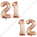 GOER Number 12 Balloons for 12th Birthday Sweet 12 Party Decorations,42 Inch Jumbo Foil Helium 21 Balloons for 21st Birthday Party Decoration (Champagne Gold) by TinyTreasures Baby Boutique