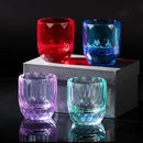 KAMMAK Crystal Whiskey Glasses Set of 2, 7oz Old Fashioned Glasses Stemless, Hand Blown Colored Cocktail Glasses, Engagement Gifts for Couples, Women, Men by CozyNest Decor