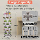 Vertical Planter 7 Tier Stackable Planters Garden Planters Strawberry Herb Flower and Vegetable Planter Indoor Outdoor Gardening Pots with Removable Wheels and Tools 2-Pack by GreenHaven Gardens