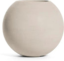 Orbo Large Planter – Fiberglass Indoor/Outdoor and Weather-Resistant Globe Planter (Sand Stone, 35.4" D x 31.3" H) by GreenHaven Gardens