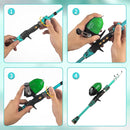 Kids Fishing Pole Kit Set，Portable Telescopic Fishing Rod and Reel Combo Full Kits for Boys, Girls, Beginner, Youth by TinyTreasures Baby Boutique