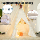 Teepee Tent for Kids-Portable Children Play Tent Indoor Outdoor (White) by TinyTreasures Baby Boutique