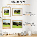 IBUYKE 11 x14 Picture Frame,Set of 3,Solid Oak Wood 11x14 Photo Frame with Mat to 8x10,11x14 Picture Frames With Tempered Glass,Wall Mount Display,Home Decor,Natural Oak 14 x 11 Frame,UWPF1114N-3 by CozyNest Decor