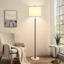 Nintiue 【Upgraded】 Dimmable Floor Lamp for Living Room, 11W LED Bulb Included, Modern Standing Lamp with Marble Base, Tall Pole Light with Linen Shade for Bedroom Reading Office Corner Nursery-Brown by CozyNest Decor