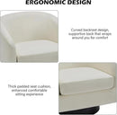 Swivel Barrel Accent Chair, Modern Round Linen Arm Chair for Living Room, Bedroom, Comfy Club Reading Chairs for Adults（Linen Fabric, Beige, Set of 2 by CozyNest Decor