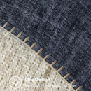MIULEE Pack of 2 Couch Throw Pillow Covers 16x16 Inch Dark Blue Farmhouse Decorative Pillow Covers with Stitched Edge Soft Chenille Solid Dyed Spring Pillow Covers for Sofa Bed Living Room by CozyNest Decor