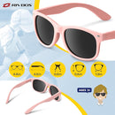RIVBOS Kids Sunglasses Polarized UV Protection Flexible Rubber Glasses Shades with Strap for Boys Girls RBK004 by TinyTreasures Baby Boutique