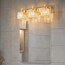 Modern Bathroom Vanity Light 3-Lights Gold Crystal Wall Lamp Bathroom Modern Crystal Vanity Lighting by CozyNest Decor