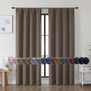Simplebrand Ava Brown Blackout Curtains for Bedroom 72 Inch Length 2 Panels Set, Privacy Thermal Insulated Rod Pocket Door Window Curtains for Patio French Door Front Door, W40 x L72 Inch, Brown by TinyTreasures Baby Boutique