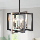 ANKYLHUA Black Nickel Chandelier,6-Lights Ceiling Light Fixture E12,Adjustable Hight Pendant Lights Kitchen Island,Chandeliers for Dining Room Bedroom,Entryway,Foyer by CozyNest Decor