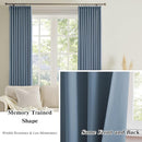 KEQIAOSUOCAI 2 Panels Pinch Pleats Curtains 72 Inches Long, Heat and Full Light Blocking Thermal Insulated Drapes for Nursery Bedroom,Dusty Blue,40" W x 72" L by TinyTreasures Baby Boutique