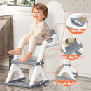 SKYROKU Potty Training Seat for Toddlers – 2-in-1 Adjustable Potty Ladder with Step Stool, Anti-Slip Cushion, Splash Guard & Extra-Wide Pedals, Supports 200+ lbs, Ideal for Boys & Girls by TinyTreasures Baby Boutique