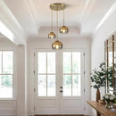 KCO Lighting Gold Cluster Pendant 3-Light Large Glass Pendant Lights Kitchen Island Bubble Globe Chandelier Mid Century Modern Hanging Light by CozyNest Decor