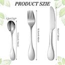 7 Pieces Bariatric Eating Portion Control Flatware Bariatric Management Silverware Serving Spoons Forks Knives Stainless Steel Weight Loss Utensils with Fabric Storage Bag by CozyNest Decor