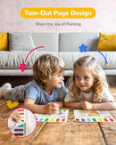 TECJOE Paint with Water Coloring Books for Toddlers, A to Z 26 Pages Animal Watercolor Paint Set with 3 Brushes, Mess Free Painting Activity for Kids Ages 4 5 6 7 8, Christmas Gifts Arts & Crafts Toy by TinyTreasures Baby Boutique