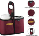 Beautyflier Drink Carrier with Handle for Delivery Reusable Insulated Coffee Cup Carrier Portable 2 Cup Holder with Handle Organizer Tote Bag for Hot & Cold Drinks, Red by TinyTreasures Baby Boutique