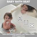 Baby Bath Seat for Babies 6 Months & up, Non-Slip Toddler Bath Seat for Baby & Newborn, Sit Up Bath Seat for Baby,Grey by TinyTreasures Baby Boutique