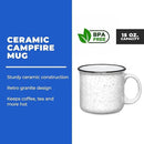 Set of 16 Ceramic Campfire Mugs – 15 Oz, White – Coffee & Tea Cups for Home, Work, Travel, Camping – Customizable, Great for DIY, Events, Companies by CozyNest Decor