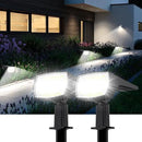 Fabrito 72 LEDs Solar Spot Lights Outdoor Waterproof, 3 Modes Landscape Spotlights, Dusk to Dawn Solar Powered Flood Wall Lights for Outside, Solar Garden Lights for Yard Porch 2 Pack (Warm White) by CozyNest Decor