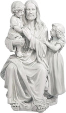Design Toscano He Loves the Little Children Indoor/Outdoor Holy Religious Garden Statue, 28 Inches High, Cast Stone Resin, Antique Stone Finish by GreenHaven Gardens