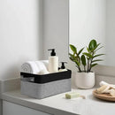 DECOMOMO Small Storage Basket, Closet Storage Bins, Baskets for Organizing Shelves (Grey & Black, Small - 6 Pack) by CozyNest Decor