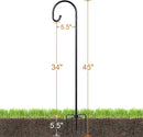 Shepherd-Hooks Adjustable for Bird-Feeder Lantern Plant-Hook Garden-Stake - Plant Stand Hanger for Outdoor Flower Basket, Bird Feeder Hanger Weddings Décor by GreenHaven Gardens
