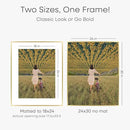 Homeforia 24x30 Picture Frame Gold, High End Metal 24 x 30 Poster Frames with 18 by 24 Mat Opening, 24x30 Gold Photo Frame Matted to 18x24 Print, 30x24 Large Frames, Tempered Glass, Wall Kit, Set of 1 by CozyNest Decor