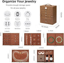 6 Tier Jewelry Box, Jewelry Case with 5 Drawers, Large Storage Capacity, with Mirror, Lockable, Jewelry Storage Organizer, Gift for Loved Ones by TinyTreasures Baby Boutique