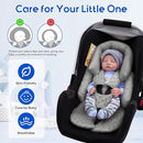 Baby Car Seat Head Support for Doona Stroller, Thickened Infant Carseat Head Support with 3 Strap Covers, Reversible Car Seat Insert for Newborn, Baby Car Seat Cushion with Filled Natural Cotton by TinyTreasures Baby Boutique