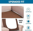 H.VERSAILTEX Super Stretch Individual Chaise Cover Sectional Couch Covers for L Shaped Sofa Both Left/Right Featuring Thick Jacquard Textured Twill Fabric (1 Piece Chaise Cover, Caramel) by CozyNest Decor