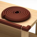 Sharp Edge and Furniture Safety Guards 20.4ft Protective Foam Cushion; 18ft Bumper 8 Adhesive Childsafe Corners Baby Caring Child Proofing Set NonToxic and Safe For Table, Fireplace, Countertop; Brown by TinyTreasures Baby Boutique