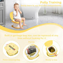 2025 Upgraded Portable Potty Training, Travel Potty for Toddler, portable toilet for kids Foldable, Apply to Seat Emergency Toilet for Camping, Outdoor,Car, Indoor (Yellow) by TinyTreasures Baby Boutique