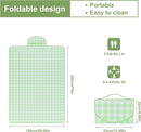 UDEAR Foldable Picnic Blanket,80"x60" Waterproof, Sandproof, Portable with Tote Bag for Beach, Park, Camping, and Travel,Green Plaid by TinyTreasures Baby Boutique
