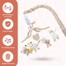 Musical Crib Mobile with 12 Lullabies, Rotating Arm and Detachable Plush Toys, Unisex Clip On Mobile for Standard Cribs, Baby Safe Materials for Sensory Development & Early Growth by TinyTreasures Baby Boutique